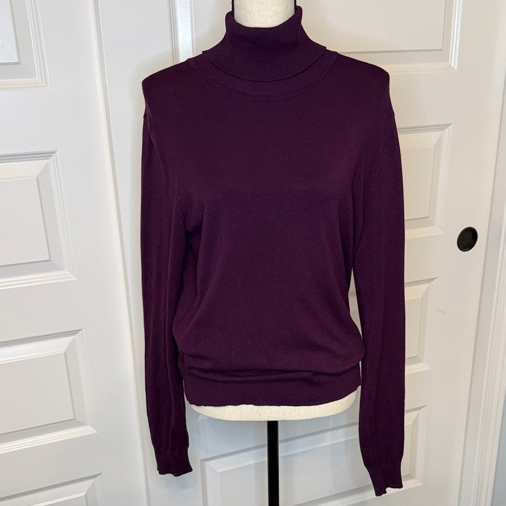 Andrew Marc Rich Purple Turtleneck Sweater